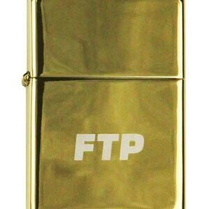 NWT FTP (fuckthepopulation) Logo Lighter - Gold